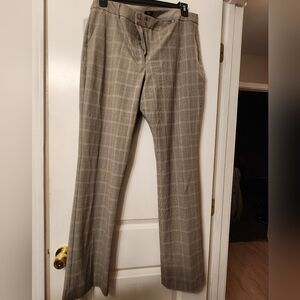 Express Tan Plaid Boot Cut Pants 14L